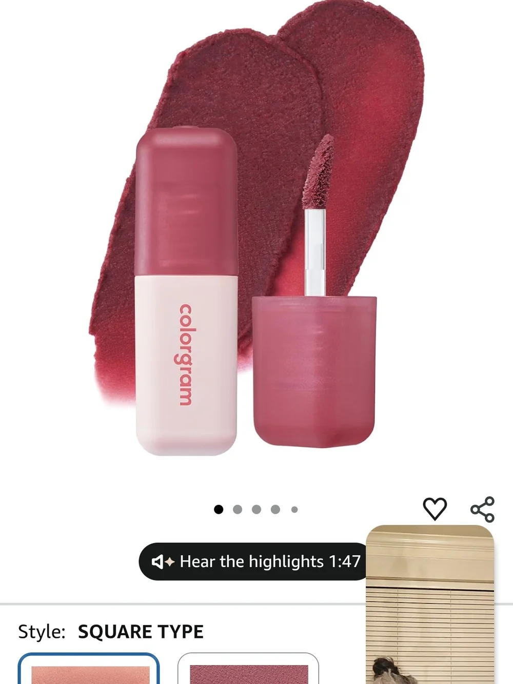 Colorgram Red Bomb Nude Blur Tint - Dead Rose #10
